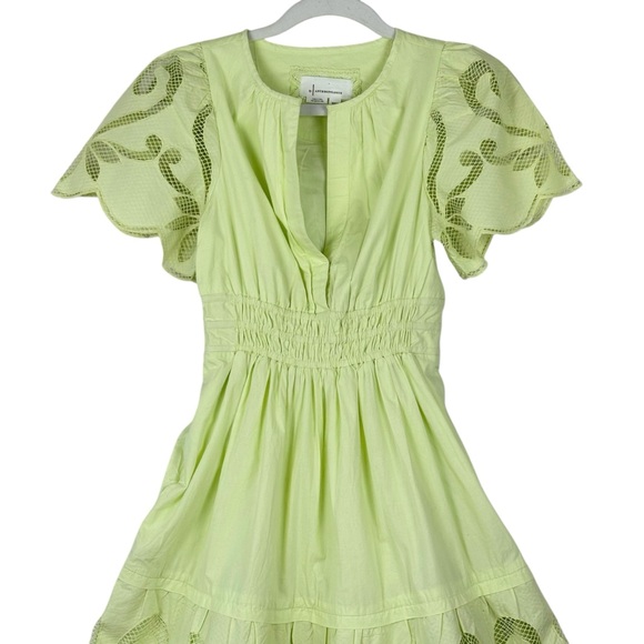 Anthropologie The Somerset Maxi Dress Cutwork Edition Green XXS Petite - Picture 4 of 13